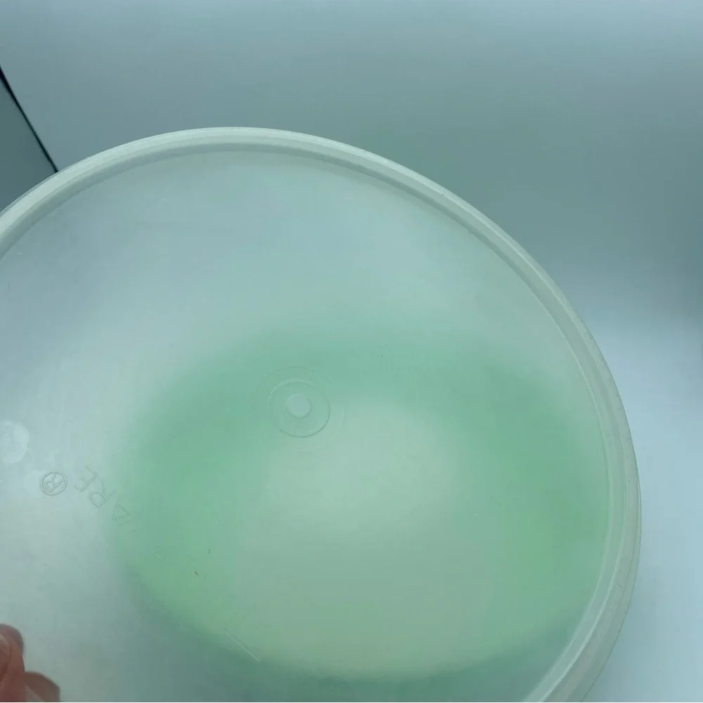 VTG Tupperware 3pc Jel-N-Serve Jello Mold Ice Ring Mint Green 9”